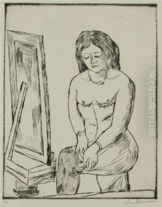 Toilette (vor Dem Spiegel) (h. 286) by Max Beckmann