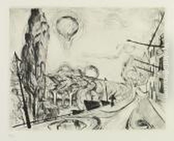 Landschaft Mit Ballon. Blatt 14 Der Folge <gesichter>. - view 1