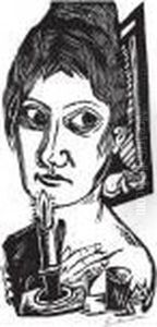 Frau Mit Kerze by Max Beckmann
