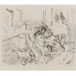 Lovers I (liebespaar I) (hofmaier 88) by Max Beckmann