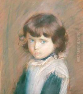 Portrait of the artist's daughter, Ellen, head and shoulders