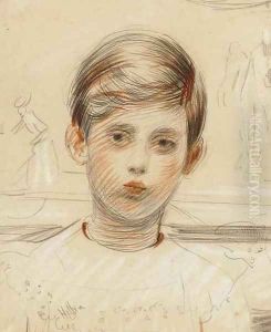Portrait de Jean Helleu à dix ans by Paul Cesar Helleu