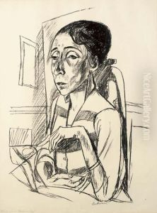 Bildnis Der Tanzerin Sent M'ahesa by Max Beckmann