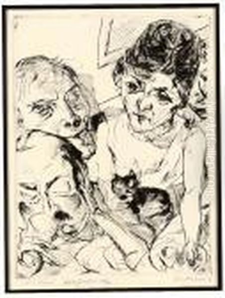 Self-portrait With The Battenbergs - view 1