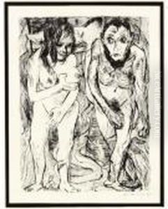 Adam And Eve by Max Beckmann