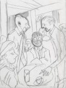 Cafe by Max Beckmann