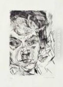 Der Raucher (selbstbildnis) by Max Beckmann