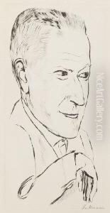 Bildnis Reinhard Piper. by Max Beckmann