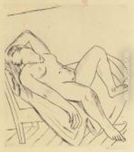 Reclining Figure (liegende) (hofmaier 232) by Max Beckmann