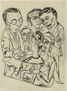 Der Zeichner In Gesellschaft (h. 230 Ii) by Max Beckmann