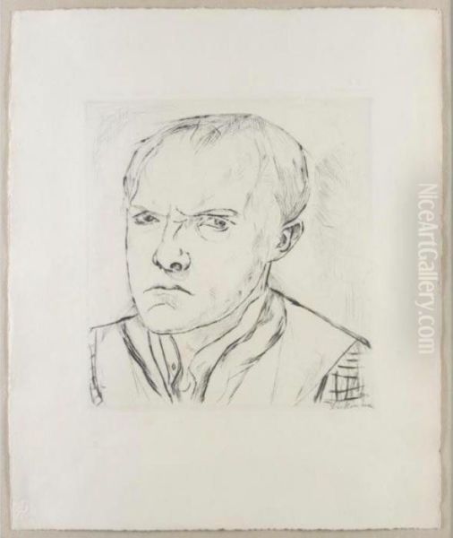Gesichter: Selbstbildnis 1918 (hofmaier 137) - view 1