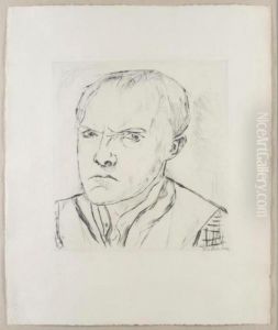 Gesichter: Selbstbildnis 1918 (hofmaier 137) by Max Beckmann