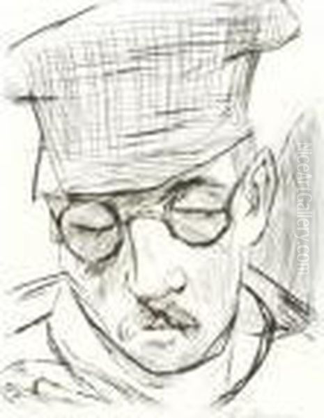 Mann Mit Ballonmutze Und Brille. - view 1