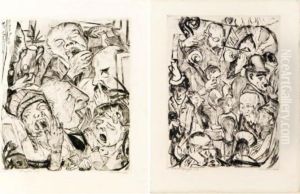 Gesichter (h.81; 84; 88-90; 105; 108; And 126-137) by Max Beckmann