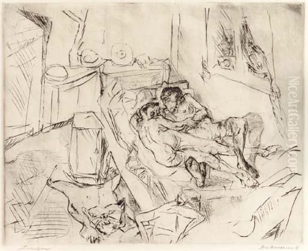 Lovers I (liebespaar I), Plate 4 From Gesichter (hofmaier 88) - view 1
