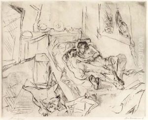 Lovers I (liebespaar I), Plate 4 From Gesichter (hofmaier 88) by Max Beckmann