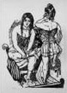 Bei Der Toilette (h. 261) by Max Beckmann