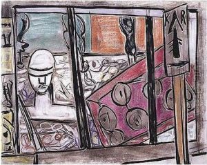 Brillenladen (spectacle Shop) by Max Beckmann