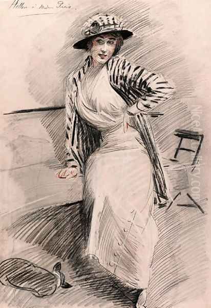 Madame Paris assise sur une banquette - view 1