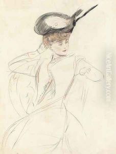 The elegant lady - verso by Paul Cesar Helleu