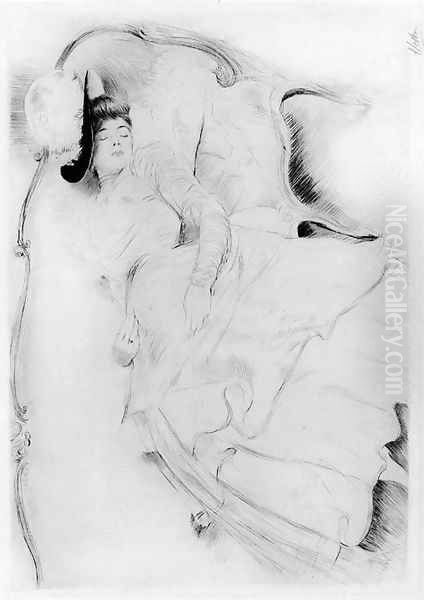 Dormeuse sur un Canape - view 1