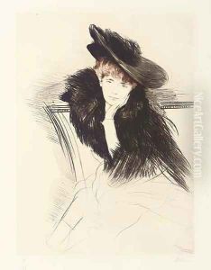 Femme au Chapeau by Paul Cesar Helleu