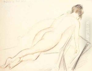 Nu au fauteuil by Paul Cesar Helleu