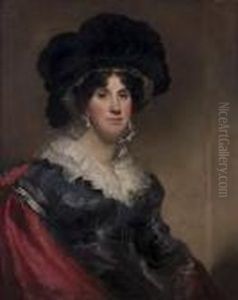Portrait Of A Lady In A Hat by Sir William Beechey