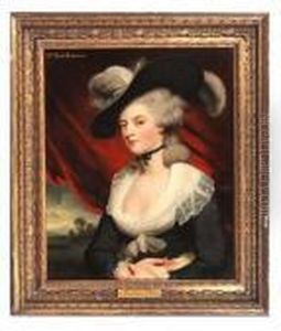 Portrait Of Mrs Mary Robinson by Sir William Beechey