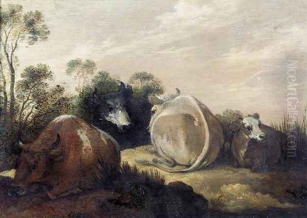 Cattle Resting in a Dune Landscape - view 1