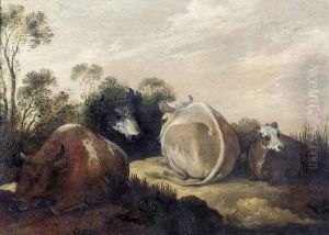 Cattle Resting in a Dune Landscape by Gillis Claesz. De Hondecoeter