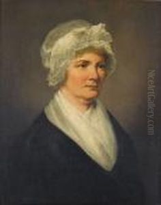 Portrait Of A Lady, Said To Be Mrs Robson, Bust-length, In A White Lace Cap