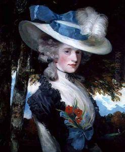 Portrait of The Hon Mrs Hugo Meynell 1762-1817 by John Hoppner