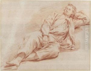A Young Man Reclining Asleep by Cornelis (Pietersz.) Bega