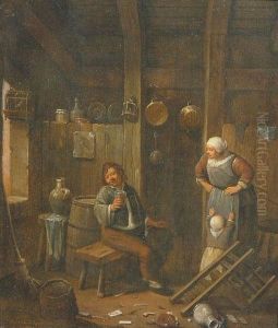 Interieur Mit Figuren. by Cornelis (Pietersz.) Bega
