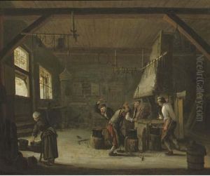 Blacksmiths In Their Workshop