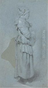 Une Paysanne De Profil A Droite by Cornelis (Pietersz.) Bega
