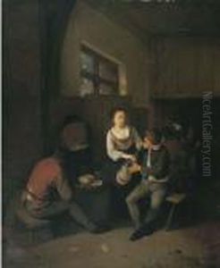 Peasants In A Tavern by Cornelis (Pietersz.) Bega