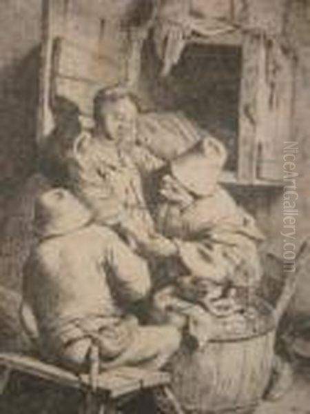 A Man Caressing The Hostess - view 1