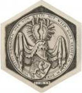 Coat Of Arms With A Lion by Hans Sebald Beham