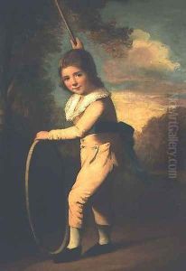 Portrait of Master William Morgan with a hoop and stick by John Hoppner