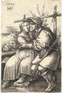 The Peasant And His Love by Hans Sebald Beham