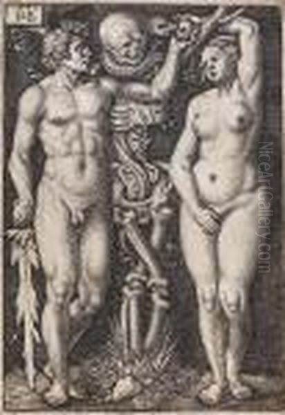 Adam And Eve With A Skeleton - view 1