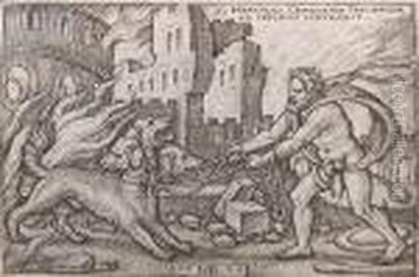 Hercules And Cerberus (bartsch 100) - view 1