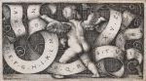 Genius With The Alphabet by Hans Sebald Beham