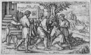 Die Heimkehr Des Verlorenen Sohnes - Jacobus Minor. by Hans Sebald Beham