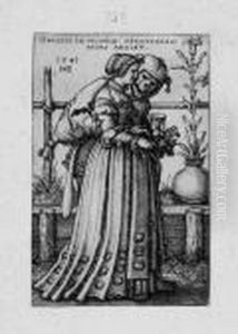 Die Dame Und Der Tod by Hans Sebald Beham