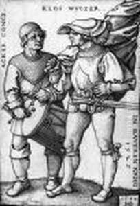 Der Fahnrich Und Der Trommler by Hans Sebald Beham