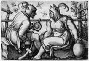 Der Narr Und Die Narrin by Hans Sebald Beham