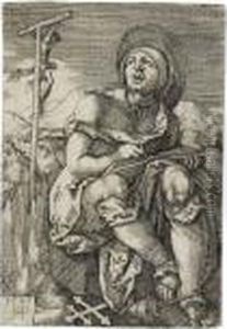 St. Anthony The Hermit by Hans Sebald Beham